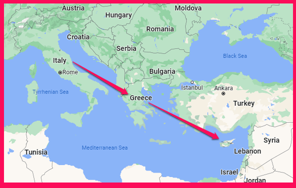 From from Italy to Cyprus
