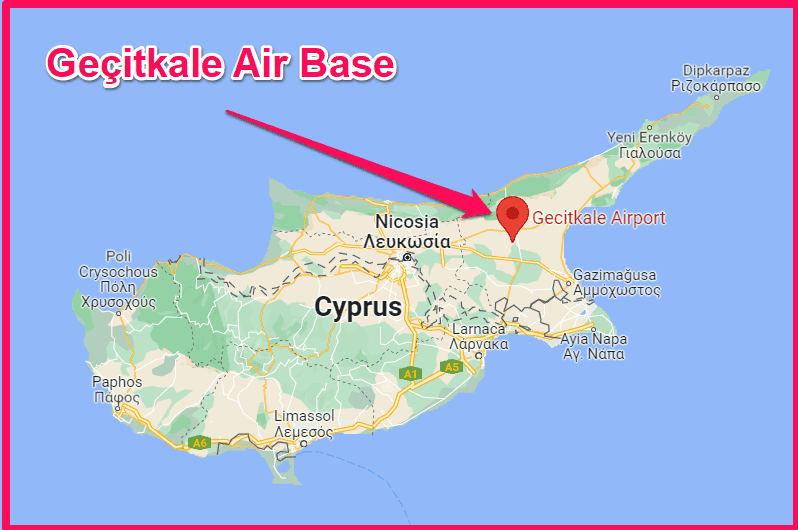 Geçitkale Air Base Map Location
