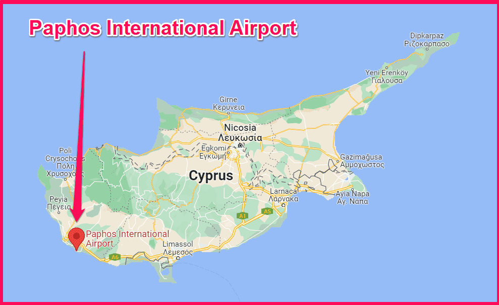 Paphos International Airport Map Location