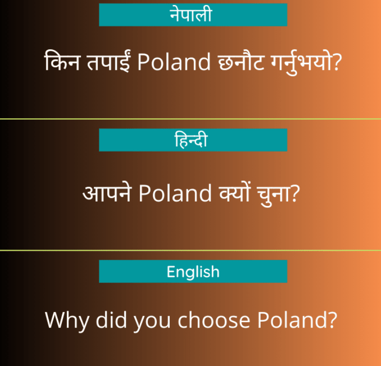 Why did you choose Poland