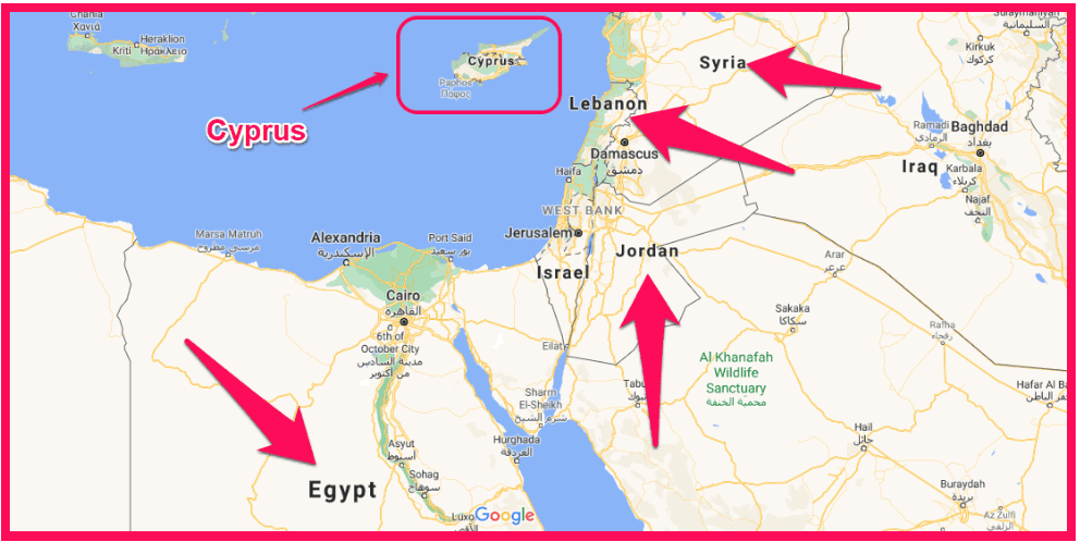 Cyprus is near other Arabic countries