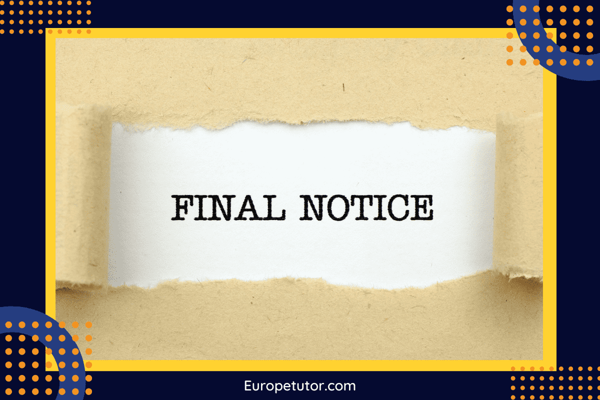 Sample of 30 days notice period letter