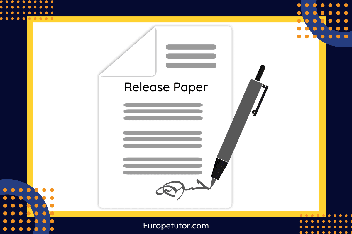 What to do while signing the release paper