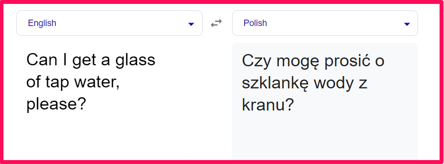 How do I order tap water in restaurants in Poland
